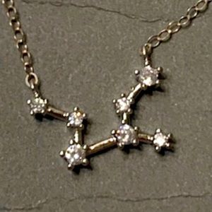.925 Silver + CZ Virgo Constellation Zodiac Necklace